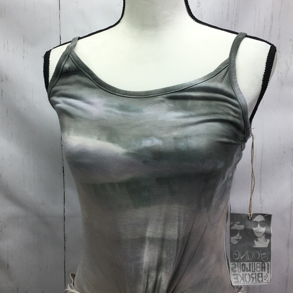 Young Fabulous and Broke Sun Dress Grey/Biege - Picture 2 of 8